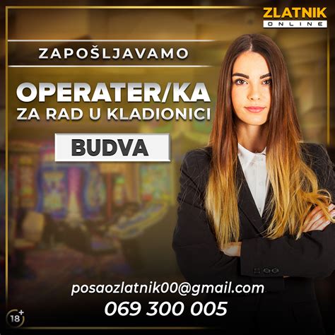 kladionica posao|Operater/ka u kladionici, slotu i šanku .